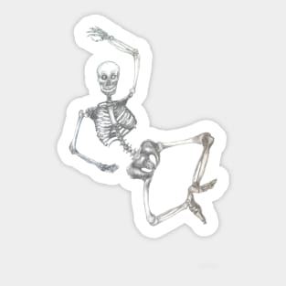 Happy Dancing Skeleton Sticker